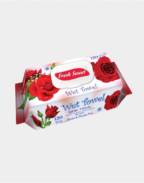 Fresh Sweet wet towel 120pcs Fliptop / Rose 